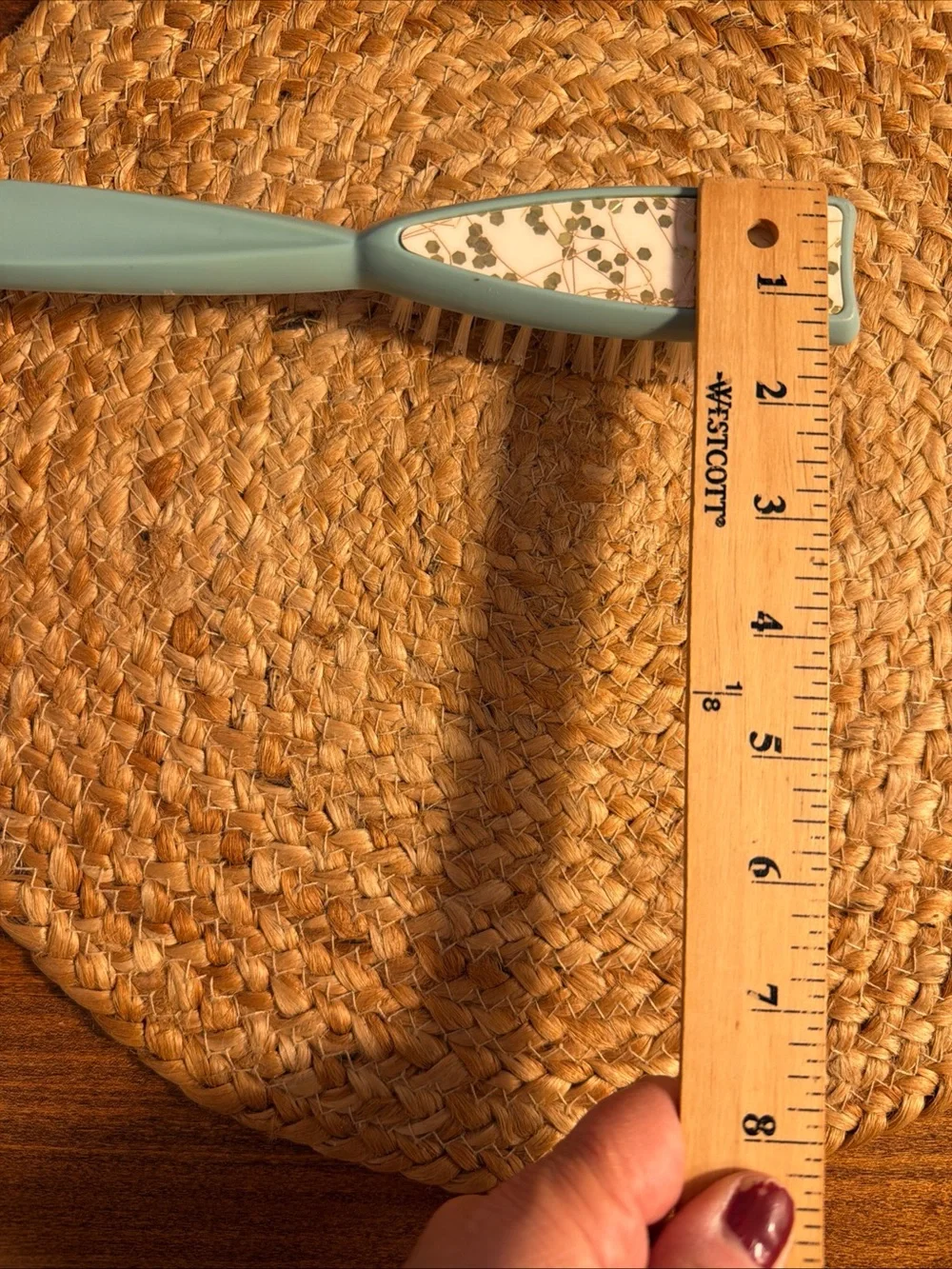 Vintage Blue Nylon Hair Brush Made USA